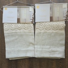 Lenox Set di 4 Tende in Pizzo