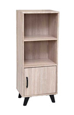 LIBRERIA MOBILETTO SCAFFALE ANTA 2 RIPIANI ARMADIO MODERNO NATURALE h97*40*30 CM