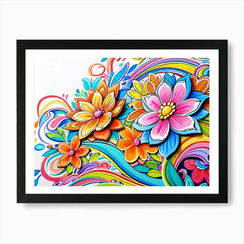 Quadro dipinto fiori - , colorati