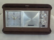 SVEGLIA E RADIO  PORTATILE ANNI 60-FUNZIONANTE- (CA1)