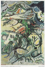 Edouard Pignon - Les collines - Lithograph 1987