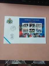SAN MARINO BUSTA PRIMO GIORNO 2002 CAMPIONATI DEL MONDO DI CALCIO FOGLIETTO