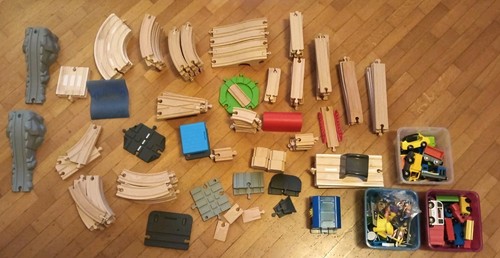 Trenino pista legno - e,