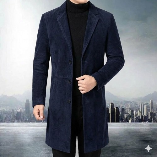 Uomo camoscio cappotto trench - uomo,