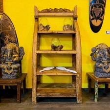 Libreria Etnica Scaffale Teak Mobile Espositore