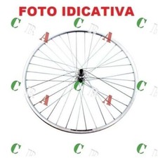 RUOTA CERCHIO BICI POSTERIORE A FILETTO CITY 28'' 7/8 VE LUCIDO PERNO