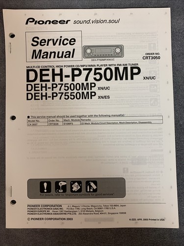 Pioneer deh p750mp - pioneer, deh-p750mp,