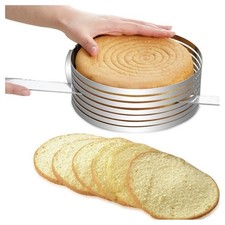 AFFETTATORTE TAGLIA AFFETTA TORTA REGOLABILE DA 16 20 CM STAMPO ANELLO ACCIAIO