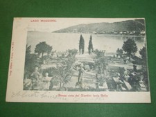 Cartolina Lago Maggiore - Stresa vista dai Giardini Isola Bella 1901