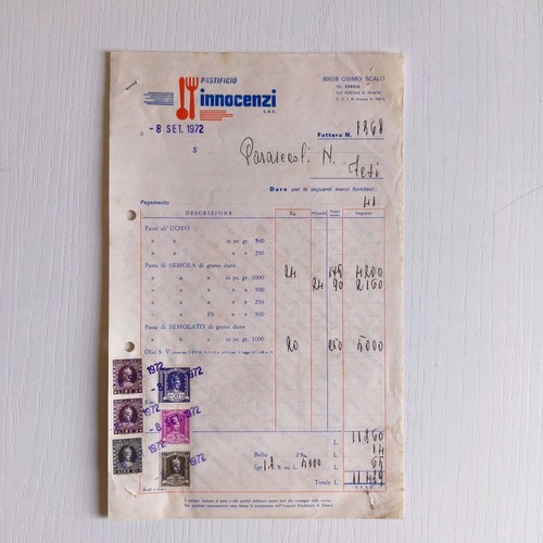 1972 pastificio innocenti - pastificio,