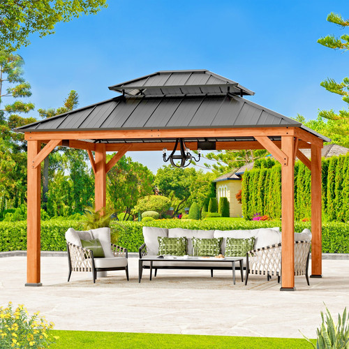 Wood gazebo 12 - gazebo, x