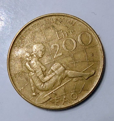Moneta 200 lire - da, del