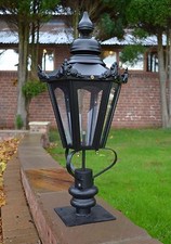 Set luce e lanterna pilastro vialetto esagonale vittoriano 77 cm ex espositore USATO