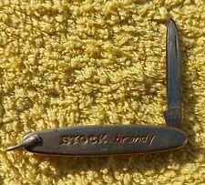 STOCK BRENDY VERMOUTH LIQUORE  COLTELLINO PUBBLICITARIO ORIGINALE