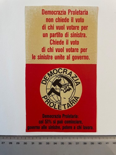 Democrazia proletaria adesivo - democrazia,