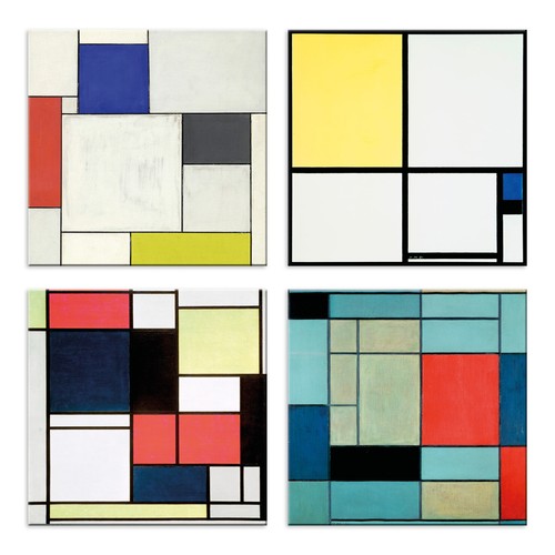 Quadri mondrian pezzi - pezzi, stampa