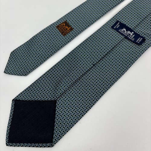 Cravatta hermès verde azzurro - hermès,