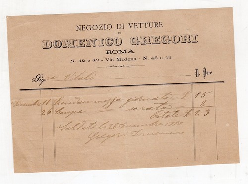 Fattura antica domenico - fattura,