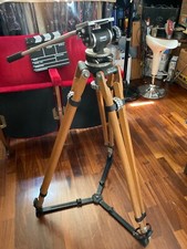 Cavalletto Cine Miller in legno con Testa Fluida Mod. LPT (Vintage anni '70)