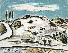 Orfeo TAMBURI "I bovi tra le crete"  1971  litografia originale firmata