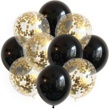 Palloncini neri confetti 10 pz