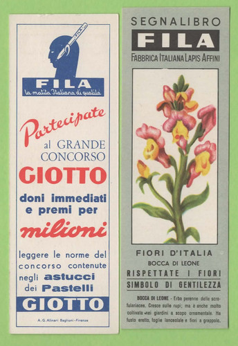Segnalibro fila serie fiori - fila,