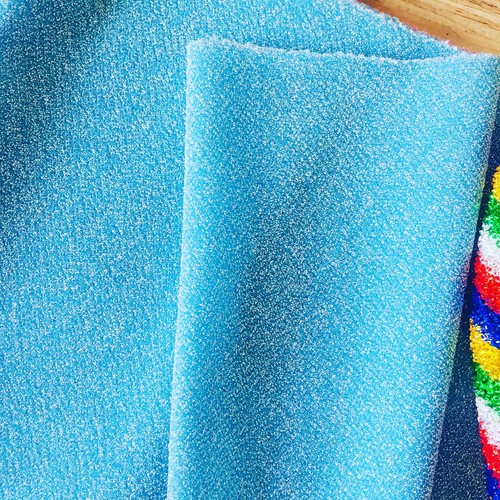 Tessuto lurex blu materiale - blu,