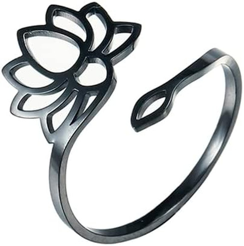 Anello trendy fiore loto - trendy, di