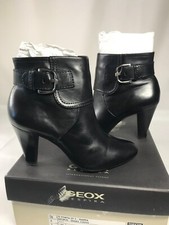 Tronchetti Donna Pelle  - Geox - Nero Tacco 8 cm - Tg 36 - USATO -