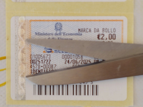 Marca bollo 2 euro - marca, da