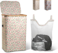 Cesto Portabiancheria Sporca Moderno, Sacca Rimovibile- 33X44X68Cm, 100 Litri - 