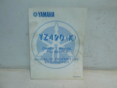 Yamaha yz490 manuale - yz490, k