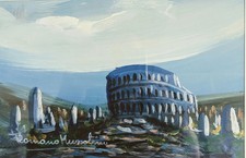 quadro Romano Mussolini olio