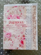 Diario fatto a mano "Rose", giornale spazzatura. Romantico. Pezzo unico. Scrapbooking