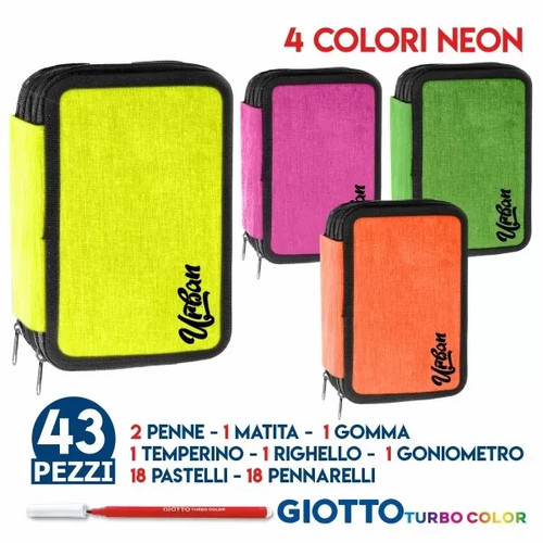 Astuccio scuola triplo con - scuola,