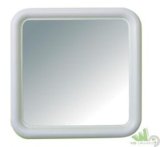 SPECCHIO DA APPENDERE BAGNO PARETE MURO QUADRATO CORNICE BIANCO CM.50X50 A.328