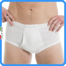 Mutanda Uomo Slip Classico Con Apertura Vita Alta 100% Cotone Puro Aperto Alto