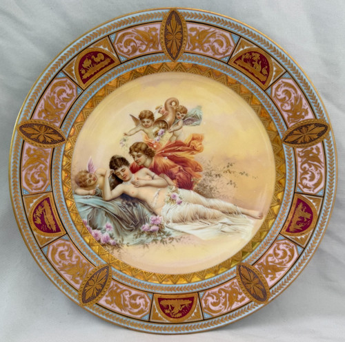 Antico piatto dorato - , 9,5"