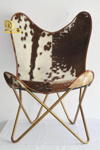 Sedia farfalla pelle - farfalla, marrone