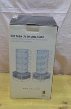 SET CON 4 TAZZINE DA TÈ CON PIATTINI - MAI USATI   [BR10]