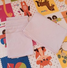 Tovaglia rettangolare 8 posti rosa bianco in cotone con tovaglioli, lavorata