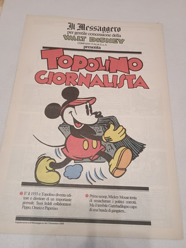 Topolino giornalista fumetto - giornalista,