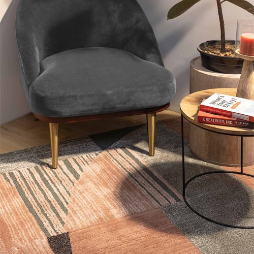 Tappeto floreale beige moderno