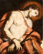 DIPINTO ANTICO SCUOLA VENETA DEL 1600 CRISTO AL CALVARIO