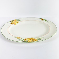 Vassoio piatto da portata inglese in ceramica d'epoca stile art Decò Narcisi '20