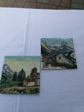 Pair miniatures oil - miniatures,