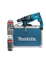 Martello perforatore MAKITA HR2631FT13 SDS-Plus 800 Watt incl. mandrino intercambiabile e set di punte