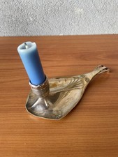 Candeliere antico da mano Art Nouveau argentato