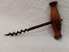 Antico cavatappi italiano XIX secolo legno arnese da cucina collezione epoca 