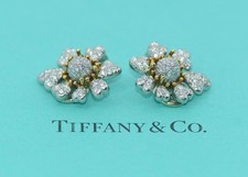 Orecchini Tiffany & Co Schlumberger Coni E Petali In Diamante 18K/Platino